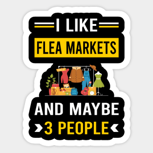 3 People Flea Market Sticker